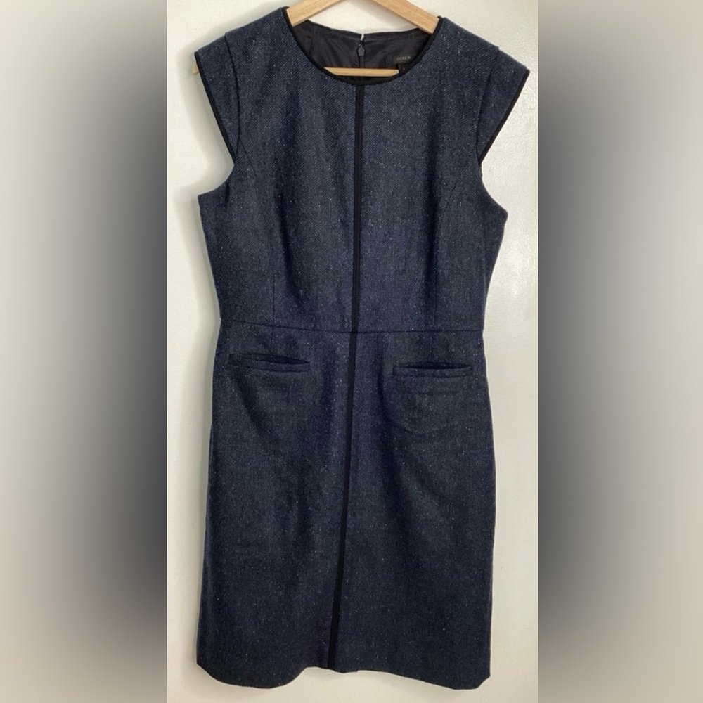 J. Crew Dark Blue Cap Sleeve Mini Dress 10